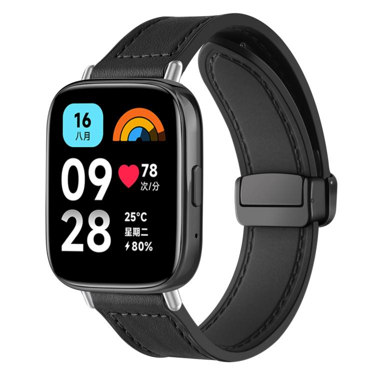 xDfind Crazy Horse Pattern Silicone Skin Magnetic Buckle Watch Band, For Redmi Watch 3 Active / Watch 3 Lite