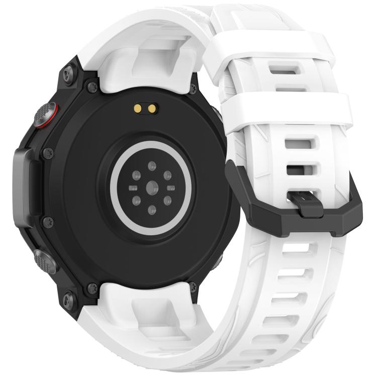 xDfind Solid Color Black Buckle Silicone Watch Band, For Amazfit T-Rex 3