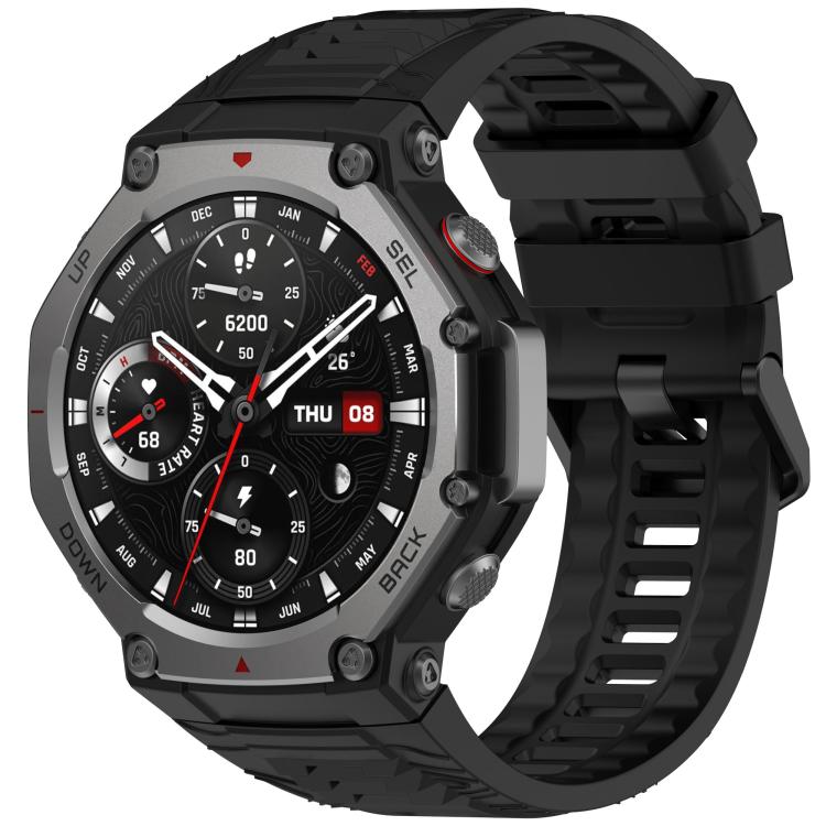 xDfind Solid Color Black Buckle Silicone Watch Band