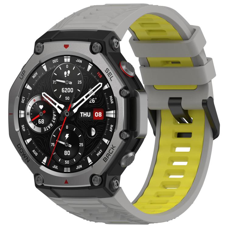 xDfind Two-color Black Buckle Silicone Watch Band