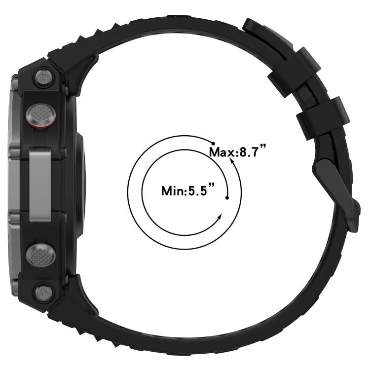 xDfind Two-color Black Buckle Silicone Watch Band, For Amazfit T-Rex 3