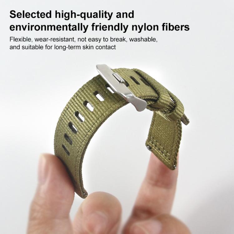 xDfind Two-section Nylon Watch Band, 22mm