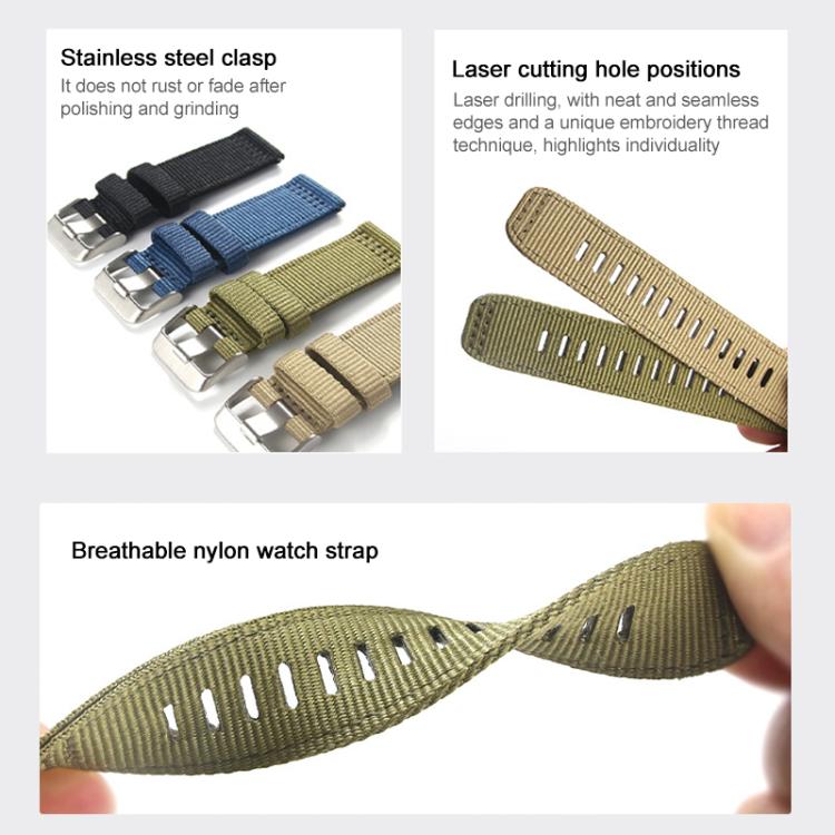 xDfind Two-section Nylon Watch Band, For Samsung Galaxy Watch8 / 8 Classic
