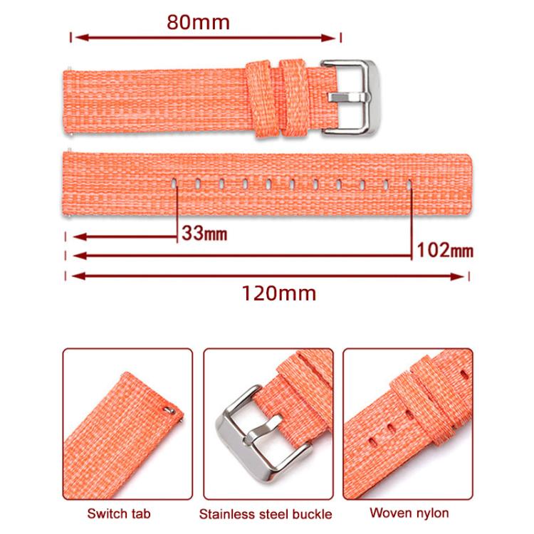 xDfind Nylon Canvas Watch Band, 18mm