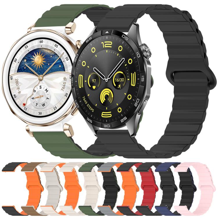 xDfind Loop Magnetic Glossy Silicone Watch Band, 18mm