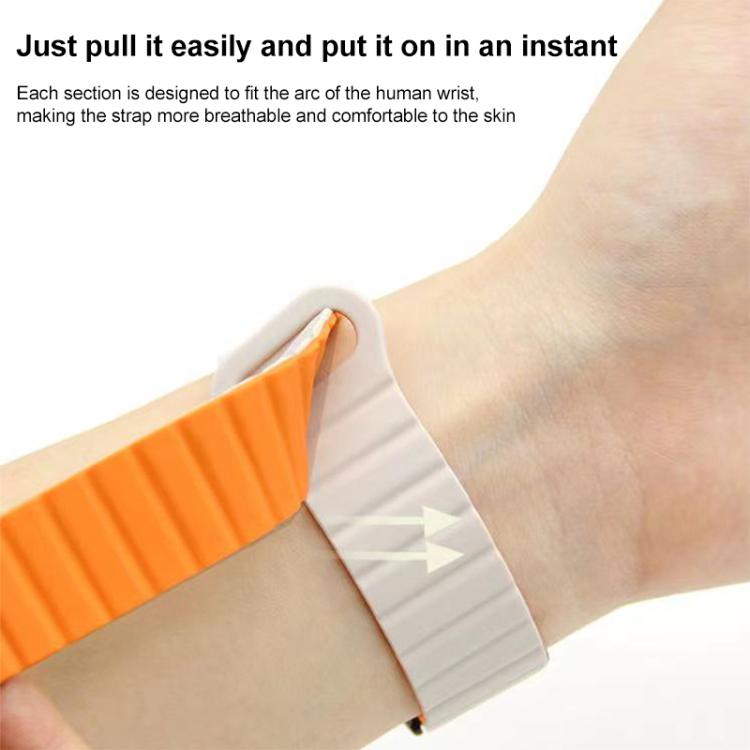 xDfind Loop Magnetic Glossy Silicone Watch Band, 18mm