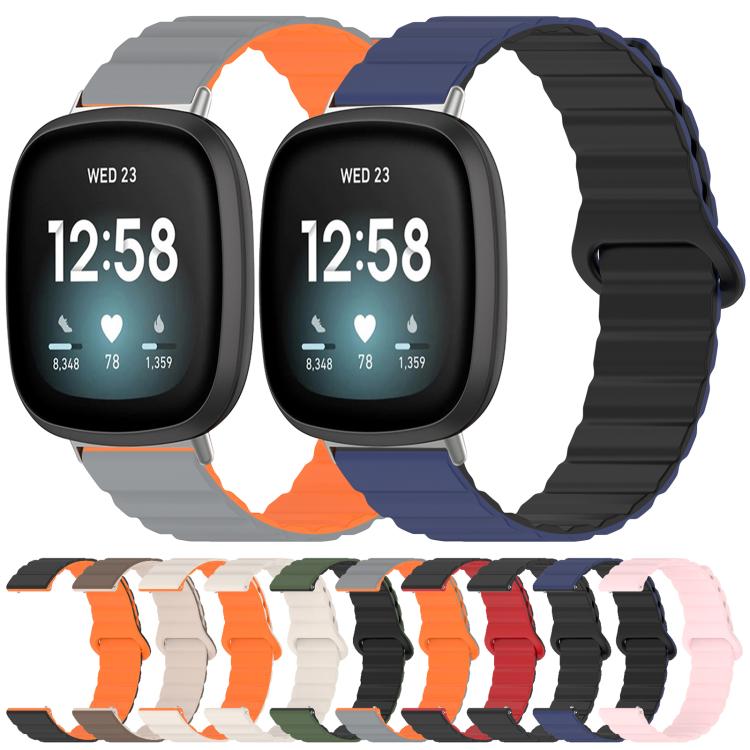 xDfind Loop Magnetic Glossy Silicone Watch Band, For Fitbit Versa 4 / 3 / Sense2 / 1