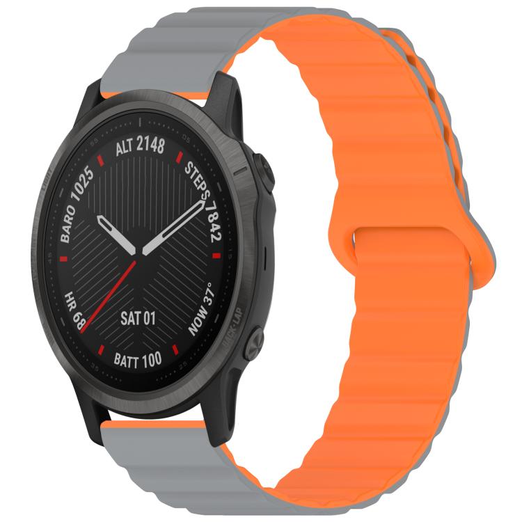 xDfind Loop Magnetic Glossy Silicone Watch Band, For Garmin Fenix 8/7S/6S/5S 20mm