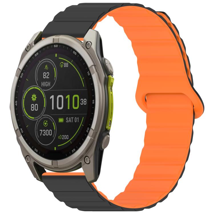 xDfind Loop Magnetic Glossy Silicone Watch Band, For Garmin Fenix 8/7/6/5 22mm