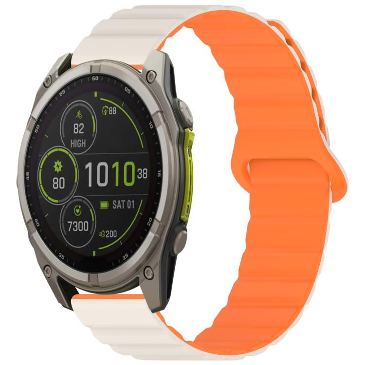 xDfind Loop Magnetic Glossy Silicone Watch Band, For Garmin Fenix 8/7/6/5 22mm