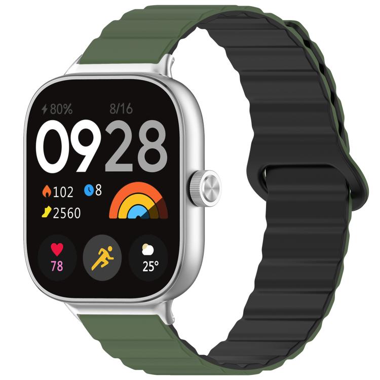 xDfind Loop Magnetic Glossy Silicone Watch Band, For Xiaomi Smart Band 9 Pro/8 Pro/Redmi Watch 5/4