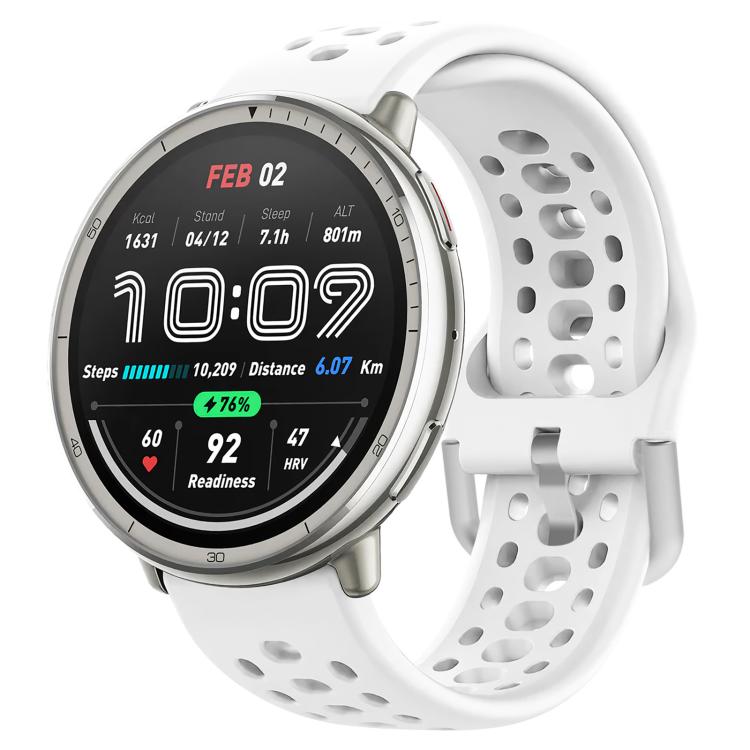 xDfind Silver Buckle Silicone Sport Watch Band, 20mm