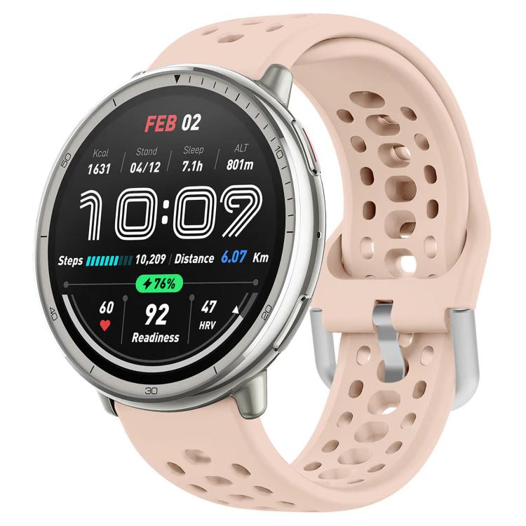 xDfind Silver Buckle Silicone Sport Watch Band, 20mm