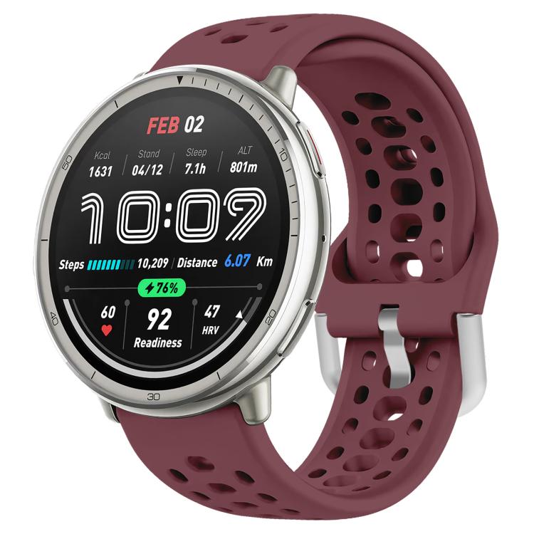 xDfind Silver Buckle Silicone Sport Watch Band, 20mm