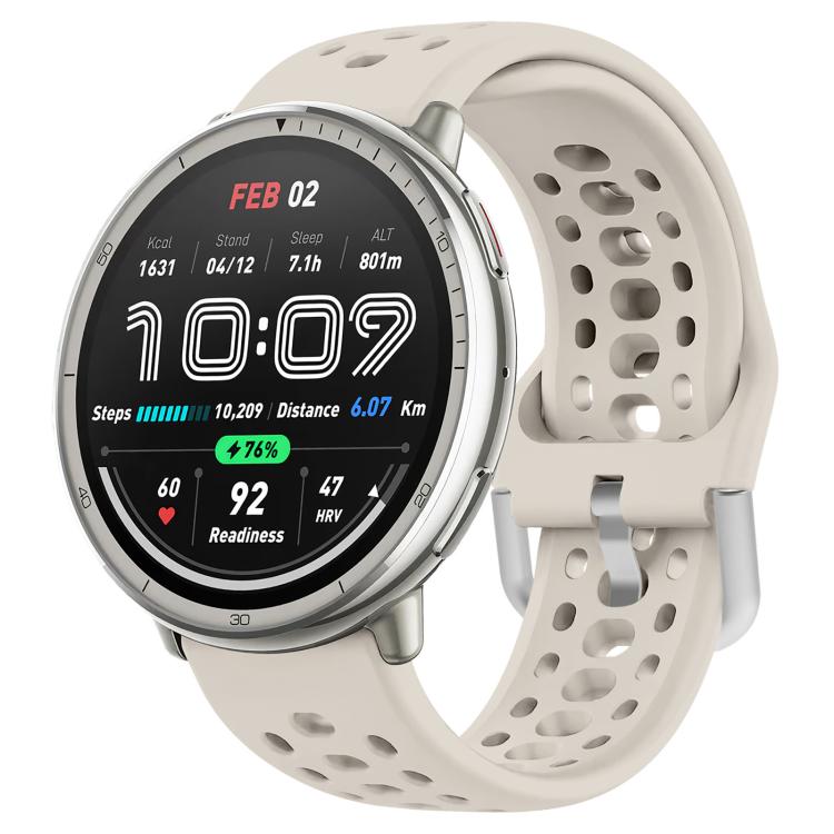 xDfind Silver Buckle Silicone Sport Watch Band, 20mm