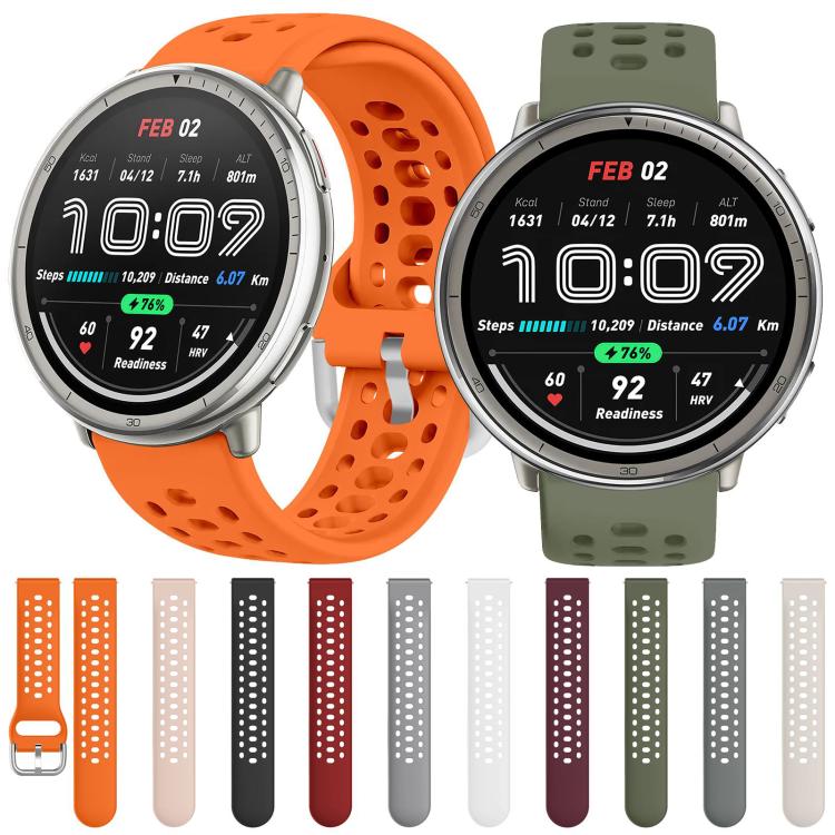 xDfind Silver Buckle Silicone Sport Watch Band