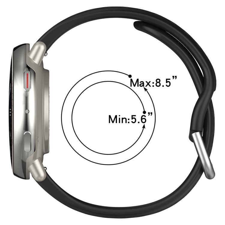xDfind Silver Buckle Silicone Sport Watch Band