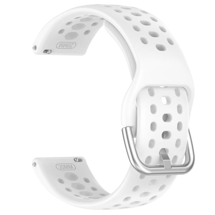 xDfind Silver Buckle Silicone Sport Watch Band