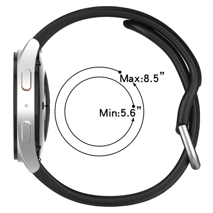 xDfind Silver Buckle Silicone Sport Watch Band
