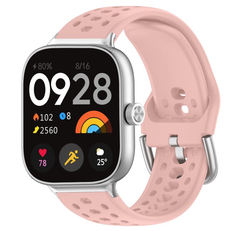 xDfind Silver Buckle Silicone Sport Watch Band, For Xiaomi Band 10 Pro / 9 Pro / Redmi Watch 6