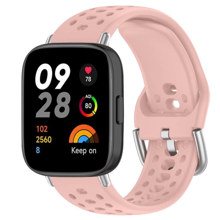 xDfind Silver Buckle Silicone Sport Watch Band