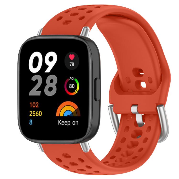 xDfind Silver Buckle Silicone Sport Watch Band