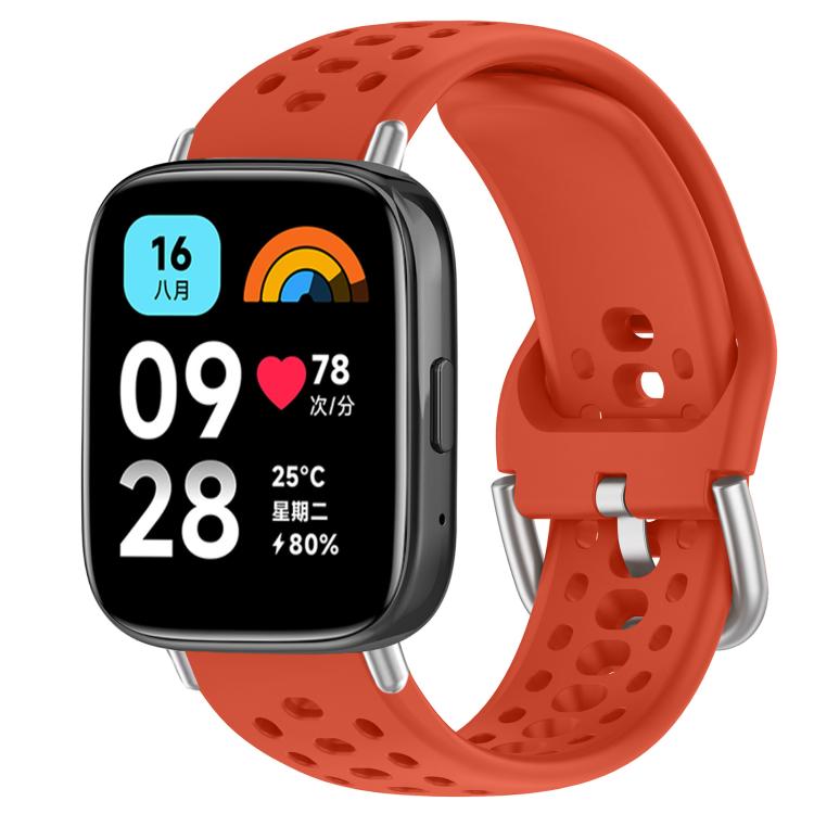 xDfind Silver Buckle Silicone Sport Watch Band, For Redmi Watch 3 Active / Watch 3 Lite