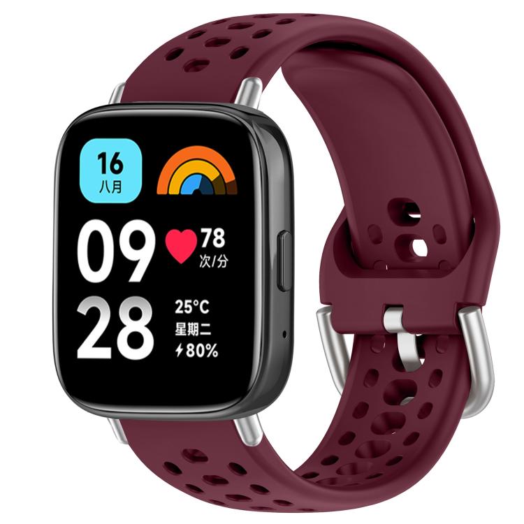 xDfind Silver Buckle Silicone Sport Watch Band, For Redmi Watch 3 Active / Watch 3 Lite