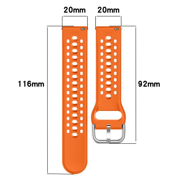 xDfind Silver Buckle Silicone Sport Watch Band