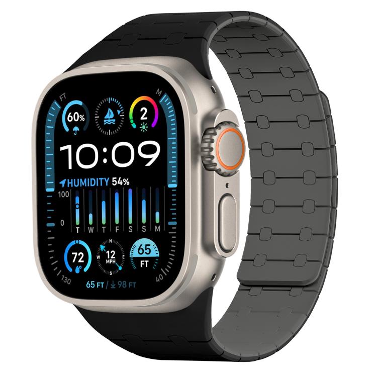 xDfind Contrasting Colors Magnetic Silicone Watch Band, For Apple Watch 42 / 44 / 45 / 46 / 49mm