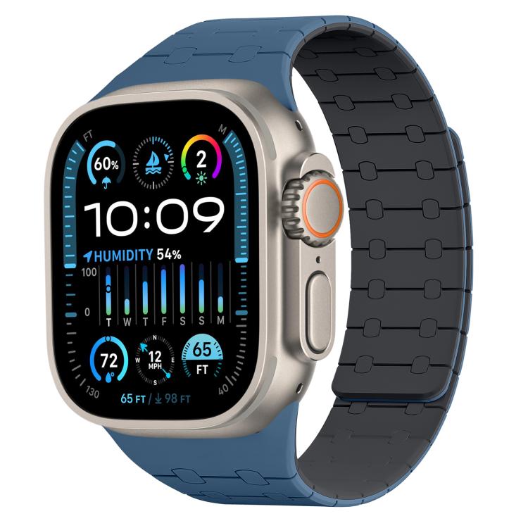 xDfind Contrasting Colors Magnetic Silicone Watch Band, For Apple Watch 42 / 44 / 45 / 46 / 49mm