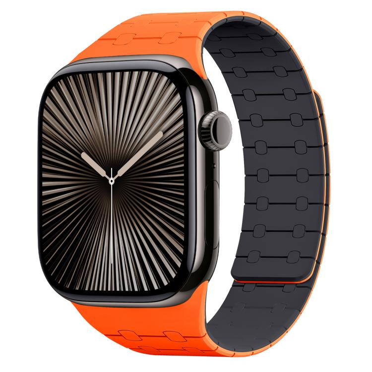 xDfind Contrasting Colors Magnetic Silicone Watch Band, For Apple Watch 38 / 40 / 41 / S10 42mm