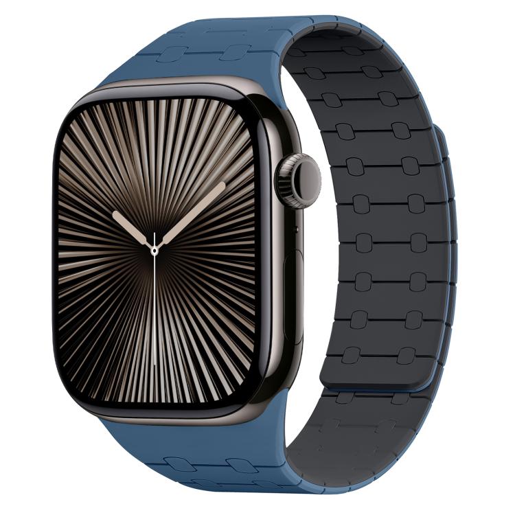 xDfind Contrasting Colors Magnetic Silicone Watch Band, For Apple Watch 38 / 40 / 41 / S10 42mm