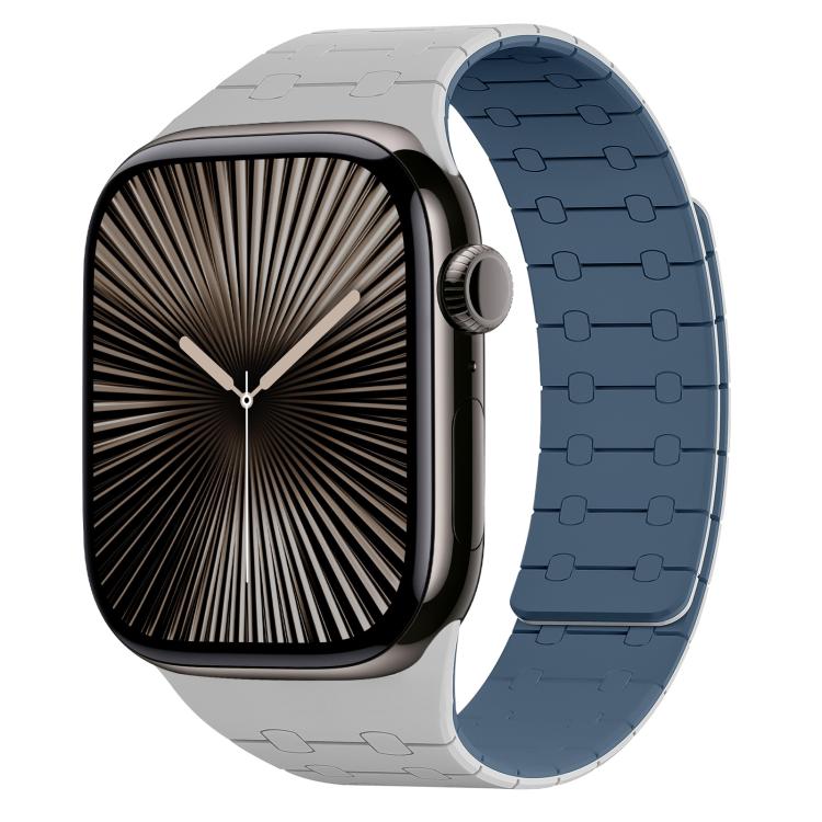 xDfind Contrasting Colors Magnetic Silicone Watch Band, For Apple Watch 38 / 40 / 41 / S10 42mm