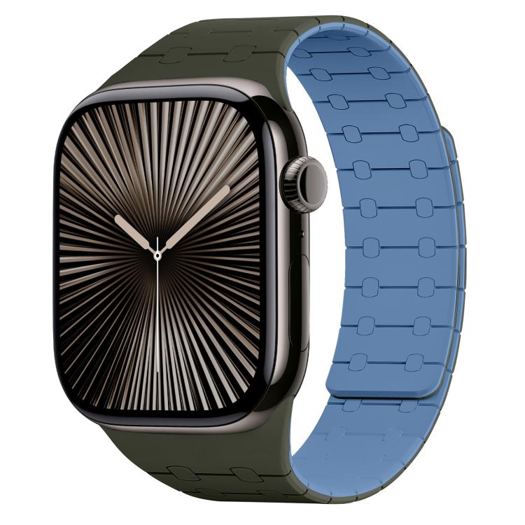 xDfind Contrasting Colors Magnetic Silicone Watch Band, For Apple Watch 38 / 40 / 41 / S10 42mm