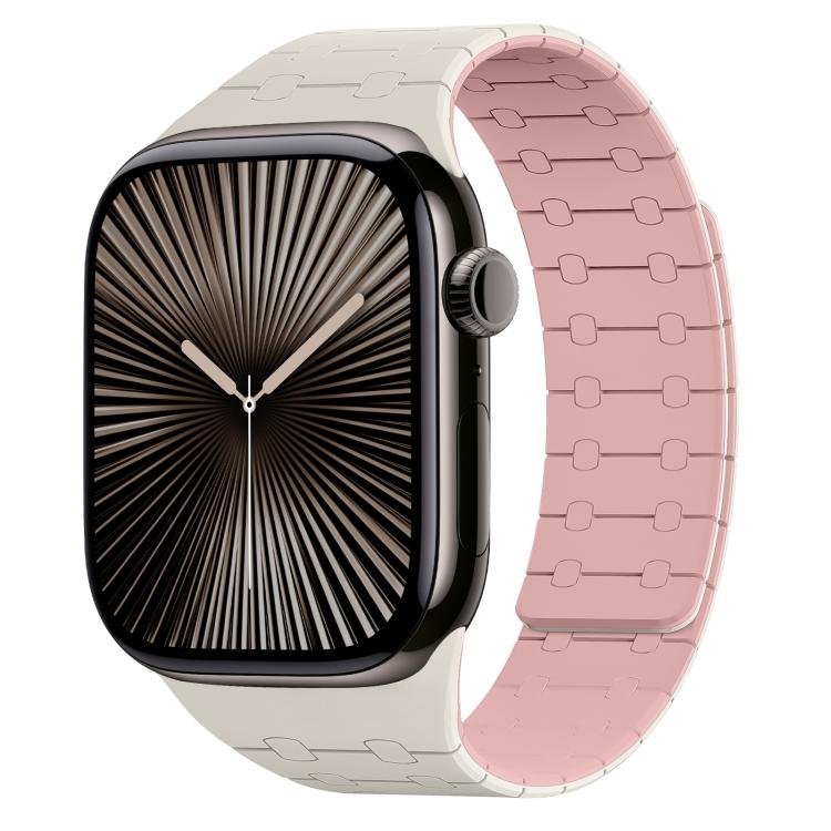 xDfind Contrasting Colors Magnetic Silicone Watch Band, For Apple Watch 38 / 40 / 41 / S10 42mm