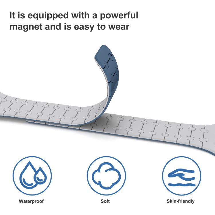 xDfind Contrasting Colors Magnetic Silicone Watch Band