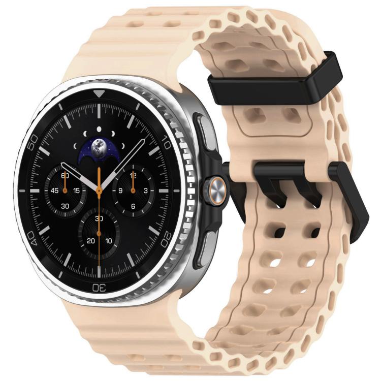 xDfind Black Buckle Ocean Solid Color Dual-row Hole Silicone Watch Band