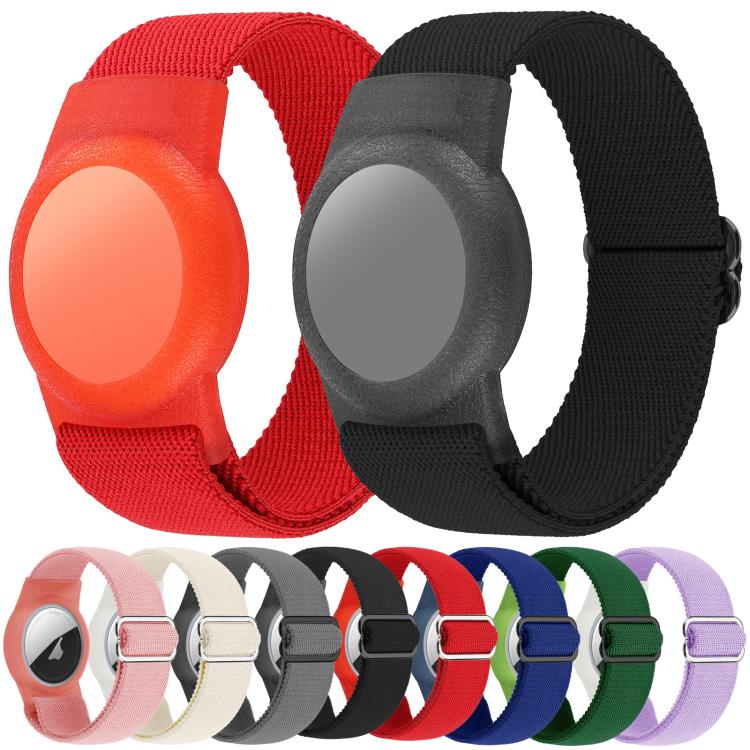 xDfind Adjustable Elastic Nylon Watch Band Style Anti-lost Tracker Protective Cover, For AirTag 2nd Gen / AirTag 1st Gen