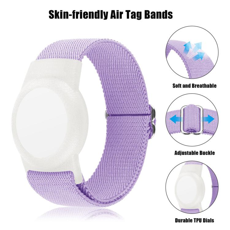 xDfind Adjustable Elastic Nylon Watch Band Style Anti-lost Tracker Protective Cover, For AirTag 2nd Gen / AirTag 1st Gen
