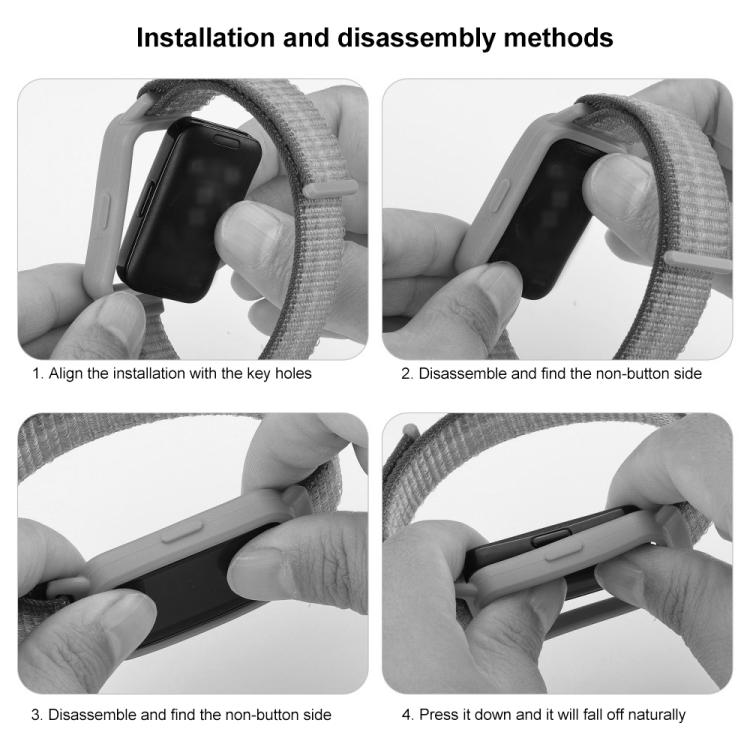 xDfind Watch Frame Integrated Nylon Hook and Loop Fastener Watch Band