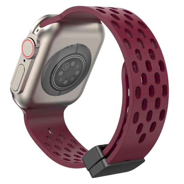 xDfind Magnetic Clasp Silicone Watch Band, For Apple Watch 42 / 44 / 45 / 46 / 49mm