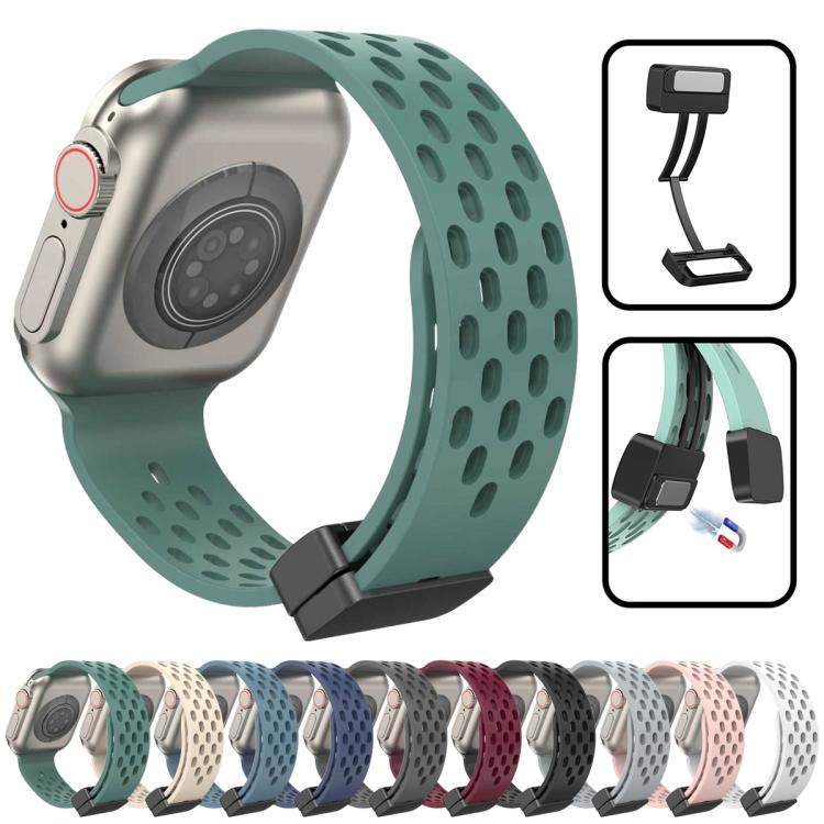 xDfind Magnetic Clasp Silicone Watch Band, For Apple Watch 38 / 40 / 41 / S10 42mm