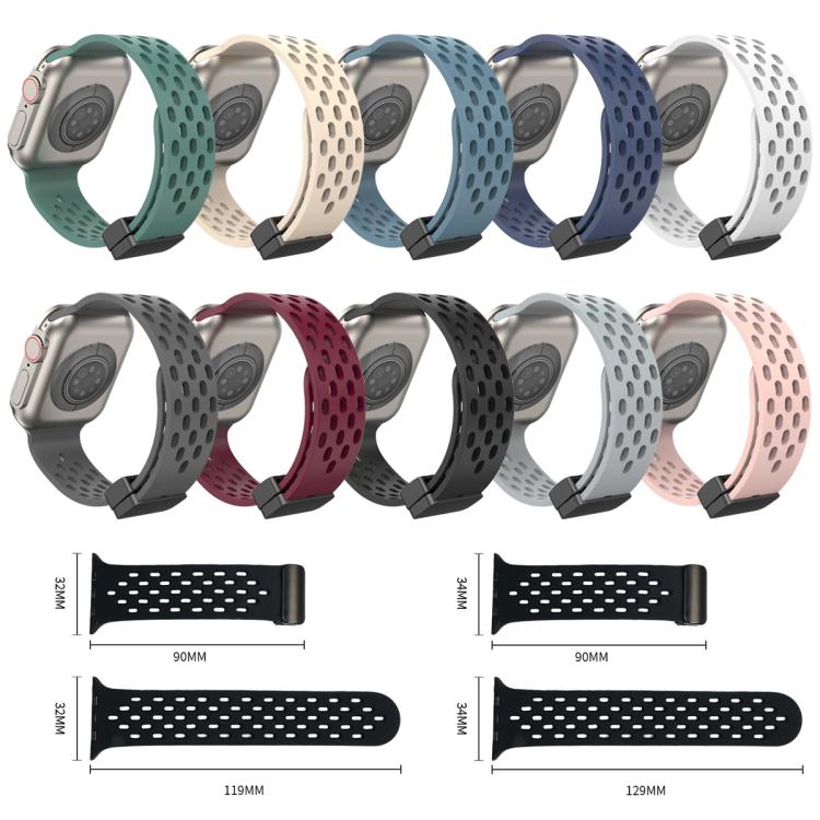 xDfind Magnetic Clasp Silicone Watch Band, For Apple Watch 38 / 40 / 41 / S10 42mm