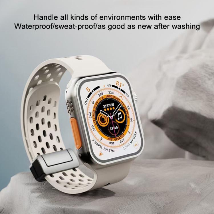 xDfind Magnetic Clasp Silicone Watch Band, For Apple Watch 38 / 40 / 41 / S10 42mm