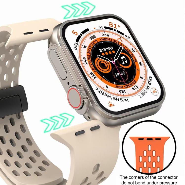 xDfind Magnetic Clasp Silicone Watch Band, For Apple Watch 38 / 40 / 41 / S10 42mm