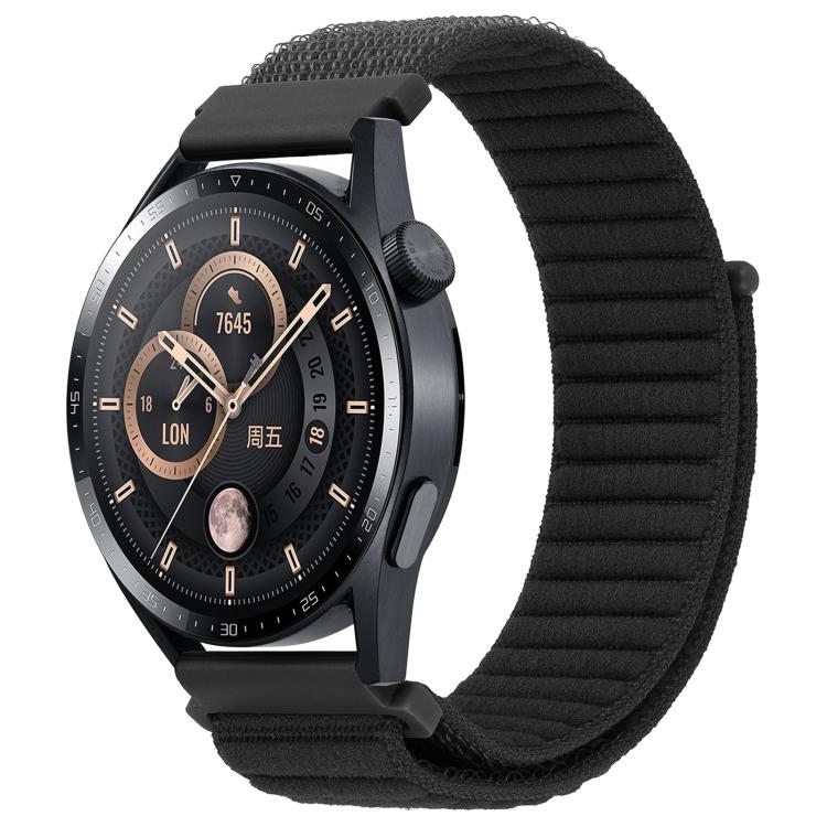 xDfind Wave Texture Nylon Hook and Loop Fastener Watch Band, 22mm