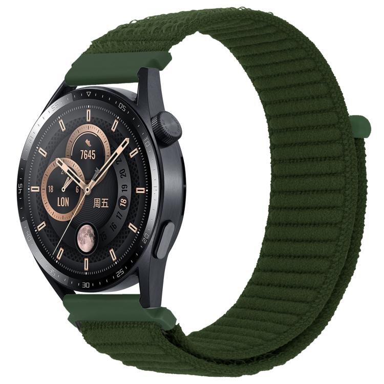 xDfind Wave Texture Nylon Hook and Loop Fastener Watch Band, 22mm
