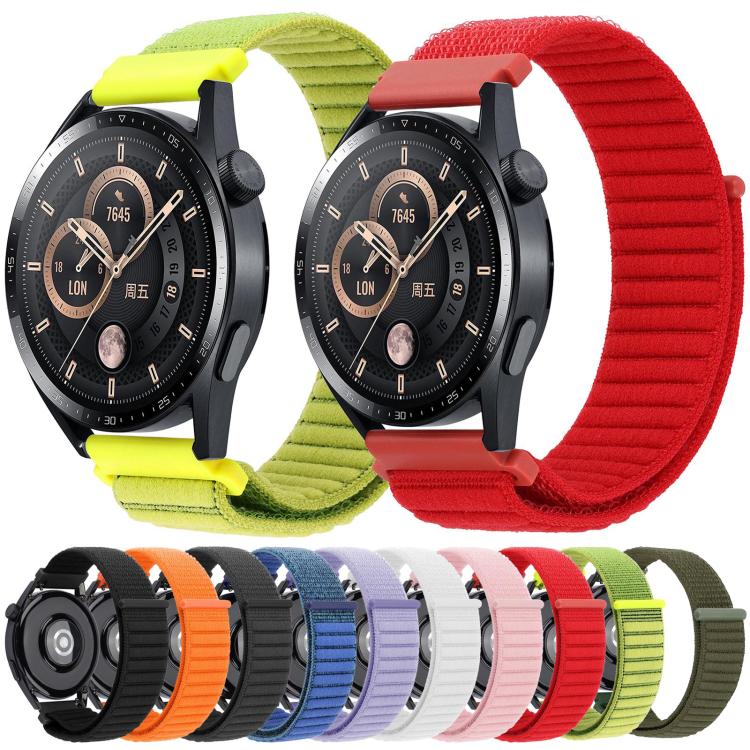 xDfind Wave Texture Nylon Hook and Loop Fastener Watch Band, 22mm