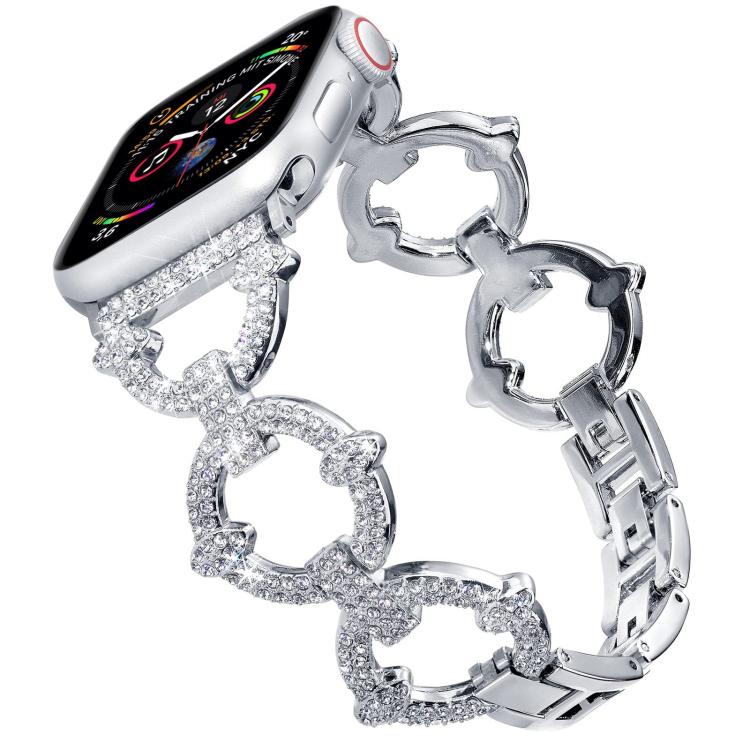 xDfind O-shaped Diamond Metal Watch Band, For Apple Watch 42 / 44 / 45 / 46 / 49mm